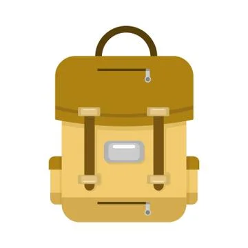 Brown School Backpack Illustration Stock Illustration