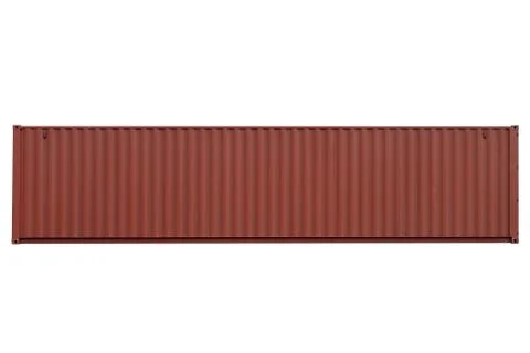 Brown sea container. Stock Photos