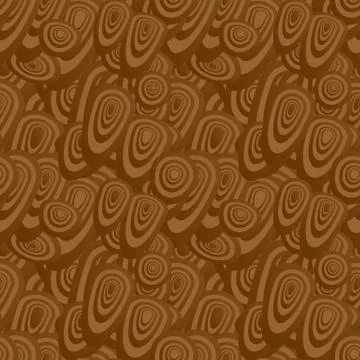 Brown seamless oval pattern background Illustrazione stock