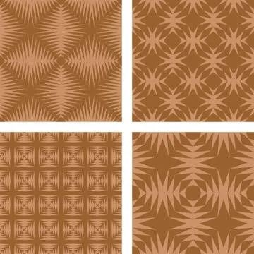 Brown seamless pattern background set イラスト素材