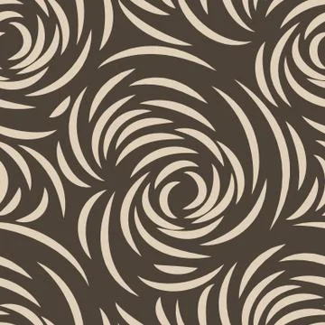 Brown seamless pattern of lines or brush strokes in the form of arcs. pattern Stock Illustration