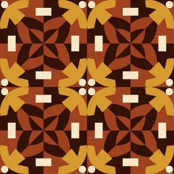 Brown seamless pattern made from man figures. Stock Illustration