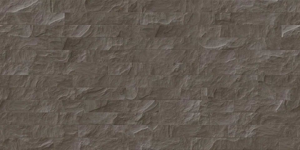 Brown Seamless Stone Cladding Texture Stock Illustration