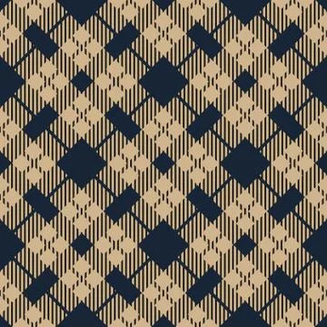 Brown seamless tartan textile pattern background eps 10 Stock Illustration