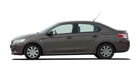 Brown sedan side view 写真素材