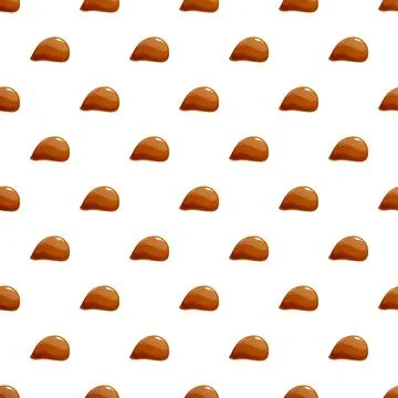 Brown seed pattern creating a seamless food background Stock Illustration