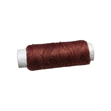 Brown Sewing Thread Spool 스톡 사진