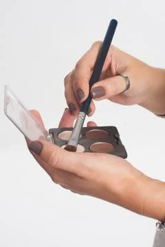 Brown Shadows with Brush 스톡 사진