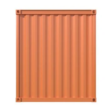 Brown ship cargo container back view 스톡 일러스트