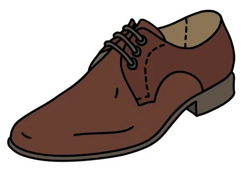 The brown shoe Illustrazione stock