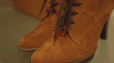 Brown shoes Stock Footage 53080508