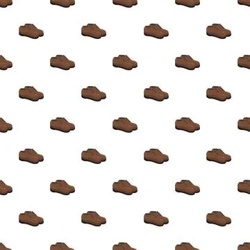 Brown shoes pattern with classic men's footwear 스톡 일러스트