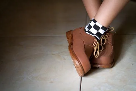 Brown shoes Stock Photos