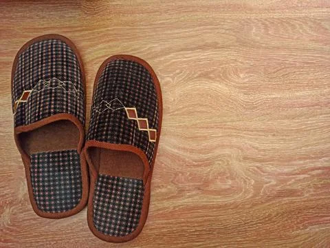 Brown slippers Stock Photos