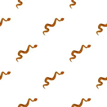 Brown snake pattern flat Stock Illustration