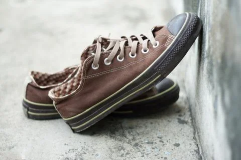 Brown sneaker Stock Photos