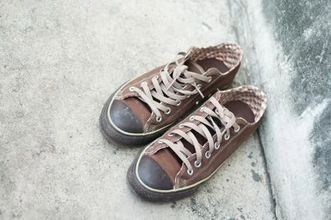 Brown sneaker Stock Photos