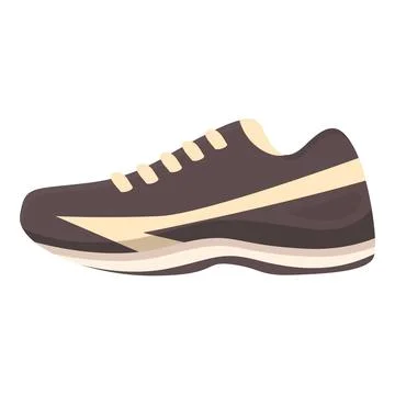 Brown sneaker with white sole promoting active lifestyle Stock Illustration