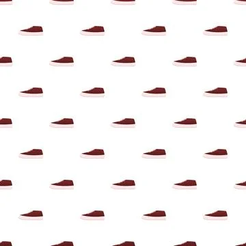 Brown sneakers repeating pattern creating seamless footwear background 스톡 일러스트