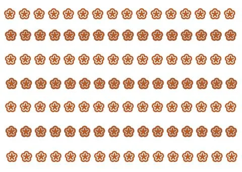 Brown snowflakes on a white Stock Illustration