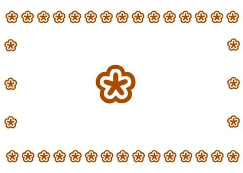 Brown snowflakes on a white Stock Illustration