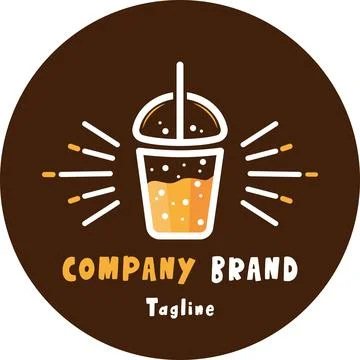 Brown Soda Logo Stock Illustration