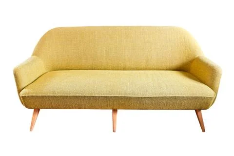 Brown sofa isolated with clipping path Stock Photos