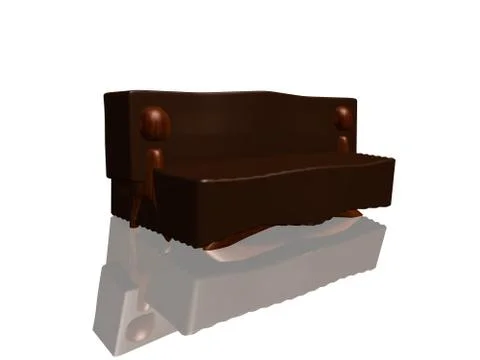 Brown sofa Foto stock