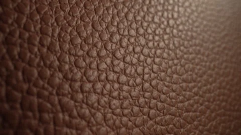 Brown soft pattern surface of luxury leather. Animal skin material, handmade. Stock Footage 265513772