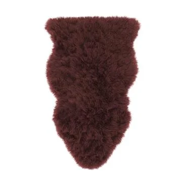 Brown soft wool carpet on white background 3d Illustrazione stock
