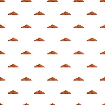 Brown soil piles seamless pattern illustration 스톡 일러스트