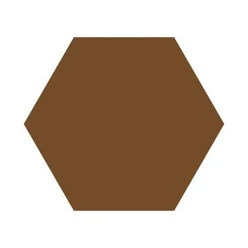 Brown solid vector polygon icon isolated on white background Illustrazione stock