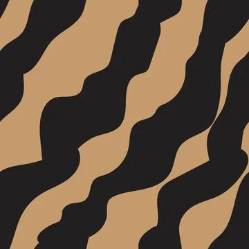 Brown Solid Wavy Stripes Abstract seamless pattern design 스톡 일러스트
