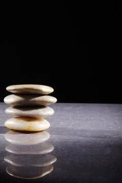 Brown spa stones Foto stock