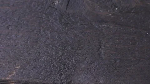 Brown spaghetti moving on black stone table, macro, close-up Video stock 151516239