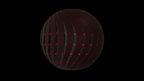Brown sphere on black background Stock Footage 241511981