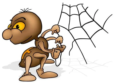 Brown Spider Stock Illustration