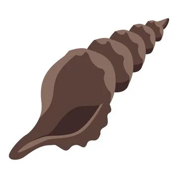 Brown spiral seashell evoking tropical beaches and ocean wonders Stock Illustration
