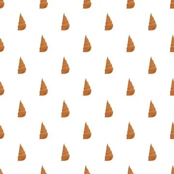 Brown spiral seashells creating seamless marine pattern 스톡 일러스트