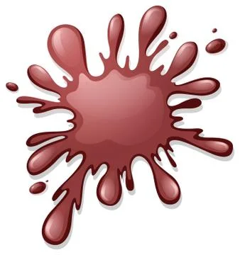 Brown splash on white Stock Illustration