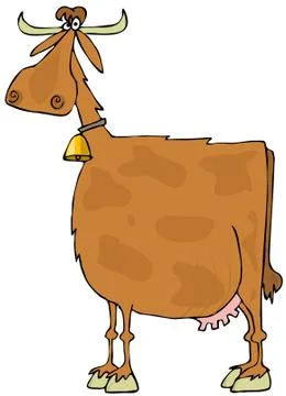 Brown spotted cow Stock Illustration