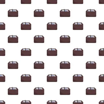 Brown square boxes repeating pattern on white background 库存插图