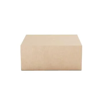 A brown Square Corrugated Box image isolated on a white background 스톡 일러스트