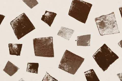 Brown square pattern background handmade prints Stock Photos