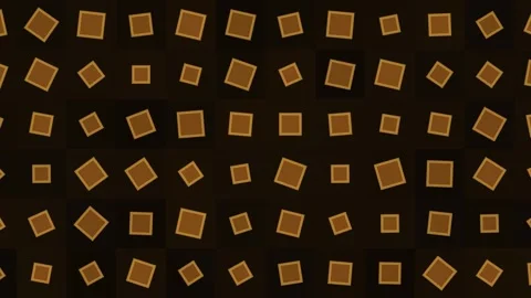 Brown square patterns on dark background in abstract design Stock Footage 340299800