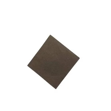 Brown square shape on black background isolated silhouette Stock Illustration