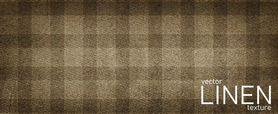 Brown squared burlap linen decorated realistic texture. Denim jean fabric cloth Stock Illustration