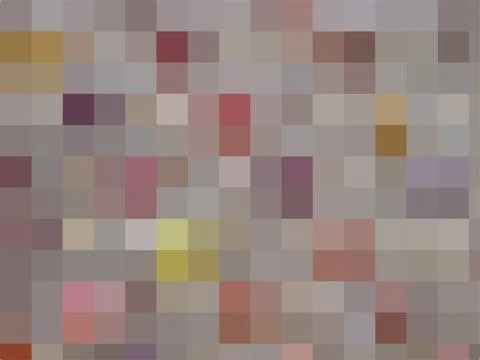 A brown squares illustration. Leopard pixel multi colored texture. Geometric イラスト素材