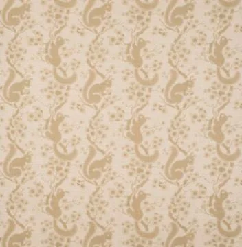 Brown Squirrels on Tree Branch Pattern Wallpaper Swatch Stock Photos