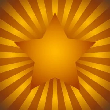 Brown star background with rays and shadow effect 스톡 일러스트
